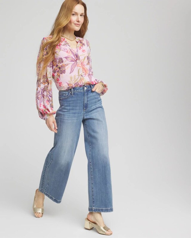Floral Georgette Pintuck Blouse - image 2